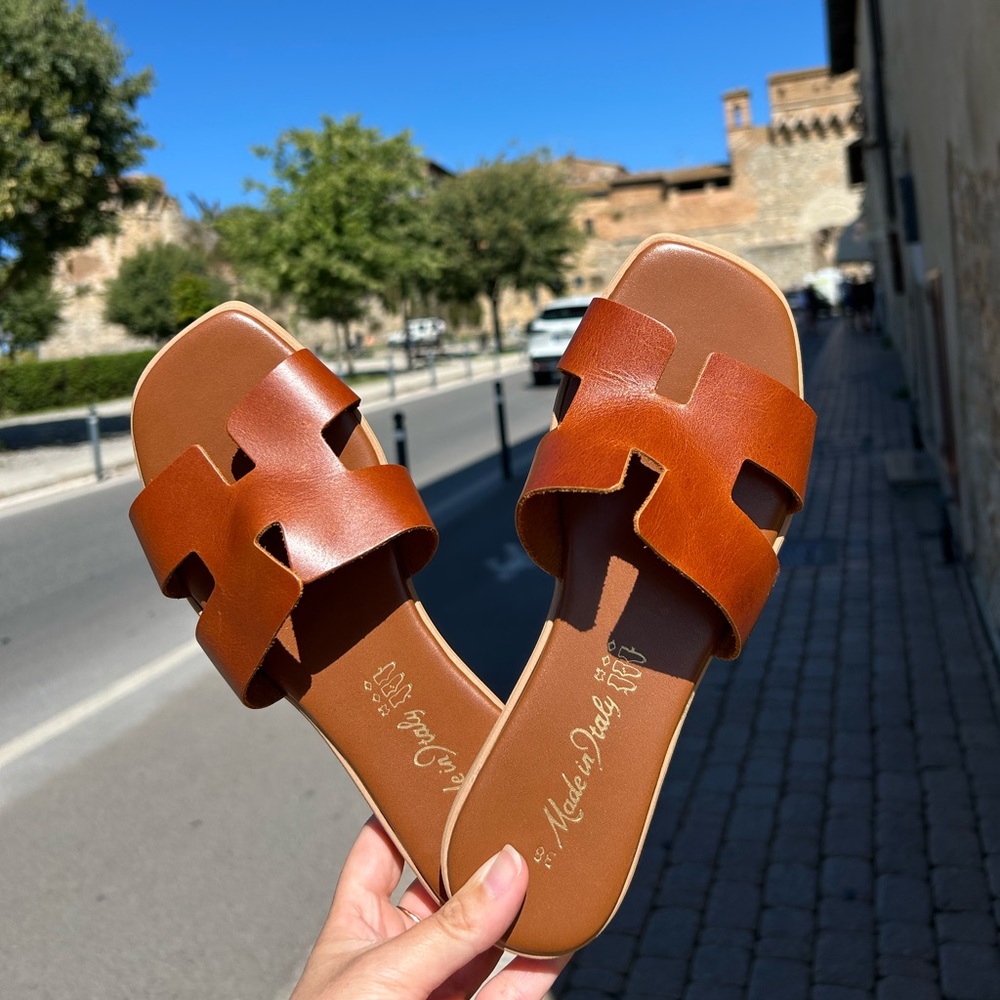 Brown Italian Leather Sandals
